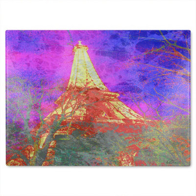 B&Q -  Pinky Tower Glass Chopping Board