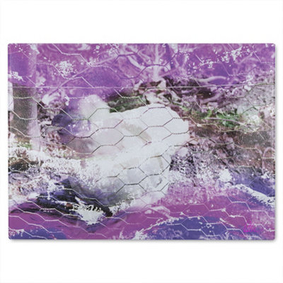 Benjamin Tate Design Chicken Glass Chopping Boarddesigner Style from B&Q