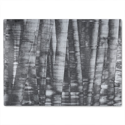 B&Q -  Black And White Bamboo Glass Chopping Board