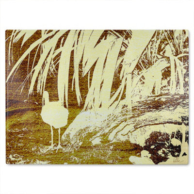 Benjamin Tate Design Pretty Bird Glass Chopping Boarddesigner Style from B&Q