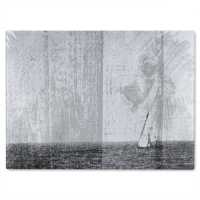 Benjamin Tate Design Sail Glass Chopping Boarddesigner Style from B&Q