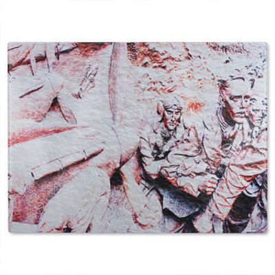 B&Q -  Getting Ready Battle Of Britain Glass Chopping Board