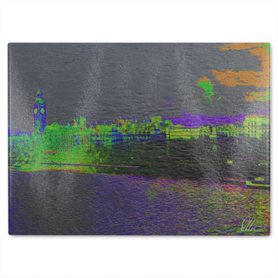 B&Q -  Landscape London With A Difference Glass Chopping Board