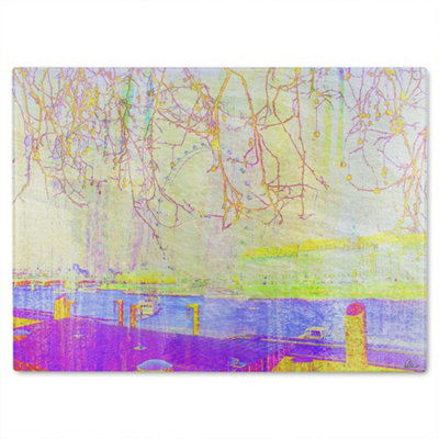 Benjamin Tate Design London Eye Tree Drops Glass Chopping Board