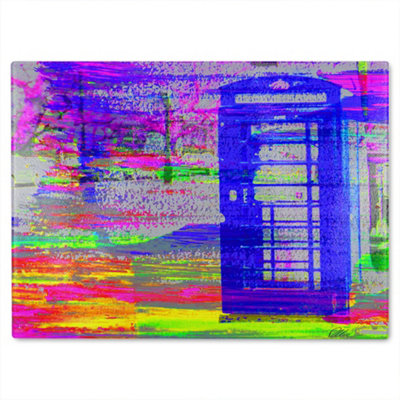 B&Q -  London Post Box Glass Chopping Board