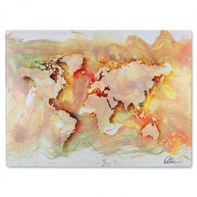 B&Q -  Square World Glass Chopping Board