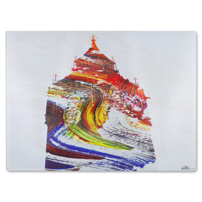 Benjamin Tate Design Swirly Ben Glass Chopping Boarddesigner Style