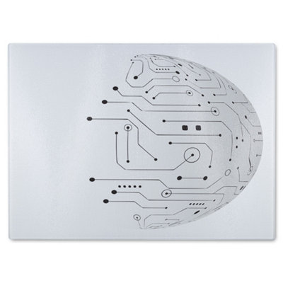 Benjamin Tate Design Circuit Technology Glass Chopping Board from B&Q