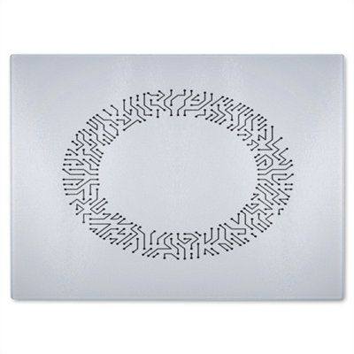 Benjamin Tate Design Abstract Technology Glass Chopping Boarddesigner Style from B&Q