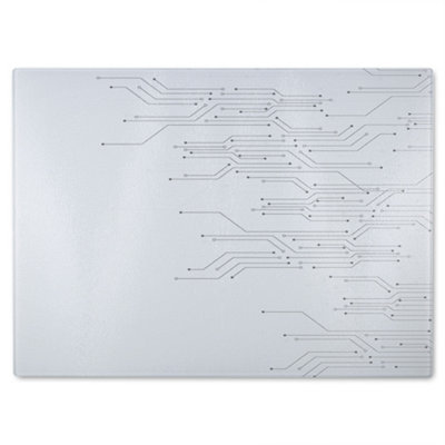 Benjamin Tate Design Digital With Technology Circuit Board Glass Chopping Board from B&Q