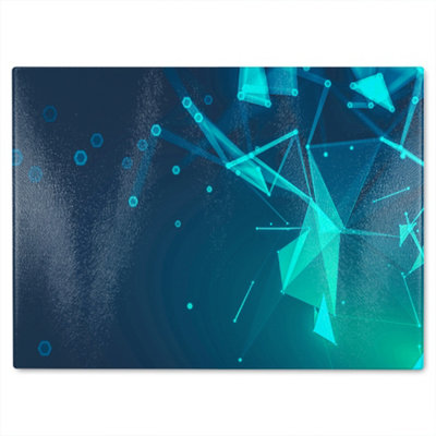 B&Q -  Polygonal Space Glass Chopping Boarddesigner Style
