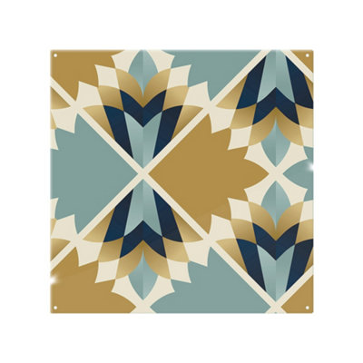 Benjamin Tate Design Cleopatra Fan Ethnic Pattern Splash Back Designer Style from B&Q