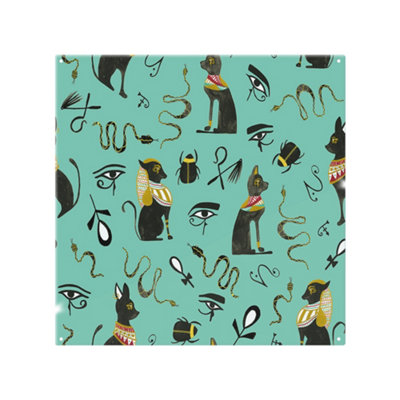 Benjamin Tate Design Hand Painting Abstract Ancient Egypt Horus Eye Signs Splash Back Designer Style from B&Q