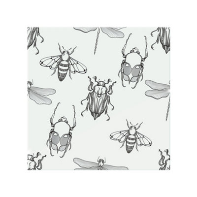 Benjamin Tate Design Sketch Of Scarab Beetle May Bug Bee And Dragonfly Splash Back Designer Style from B&Q
