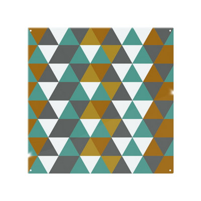 Benjamin Tate Design Autumn Geometric Triangles Splash Back Designer Style from B&Q