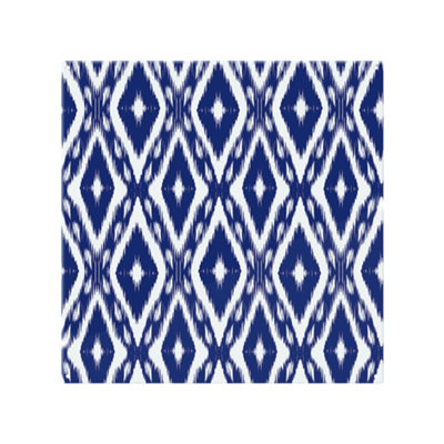 Benjamin Tate Design Tribal Art Ikat Ogee In Traditional Classic Blue Splash Back Designer Style from B&Q
