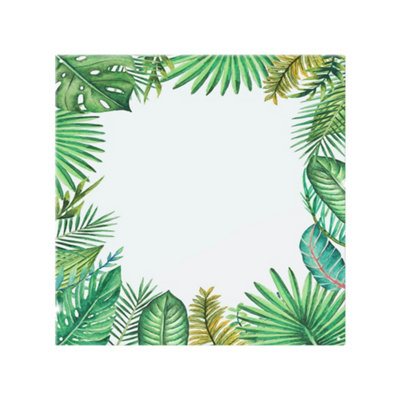 Benjamin Tate Design Tropical Leaves Splash Back Designer Style from B&Q
