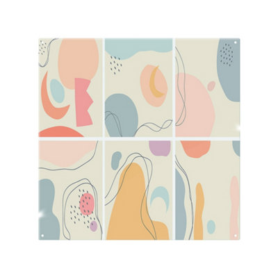 Benjamin Tate Design Various Shapes And Doodle Objects Designer Splash Back Designer Style from B&Q