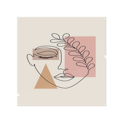 Benjamin Tate Design Minimal Line Drawing Of Womans Face Designer Splash Back Designer Style from B&Q
