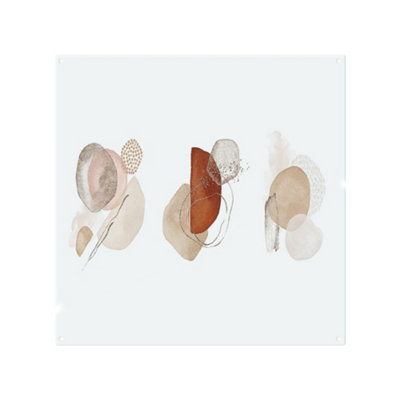 Benjamin Tate Design IvoryBeige Watercolor Illustration And Gold Elements Designer Splash Back Designer Style from B&Q