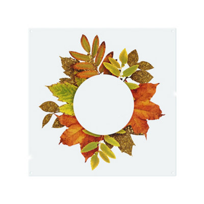 B&Q -  Circled Autumn Leaves Splash Back Designer Style