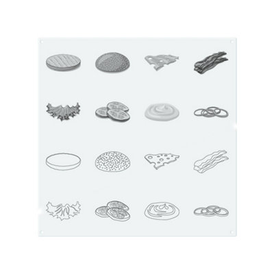 Benjamin Tate Design Burger And Sandwich Icon Designer Splash Back Designer Style from B&Q