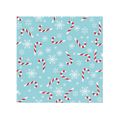 Benjamin Tate Design Candy Canes And Snowflakes Dining Splash Back Designer Style from B&Q