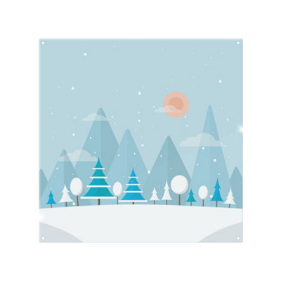 Benjamin Tate Design Christmas Snow Nature Background Dining Splash Back Designer Style from B&Q