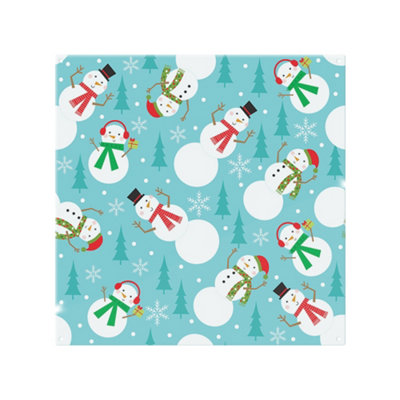 B&Q -  Snowman Seamless Pattern Design Dining Splash Back Designer Style