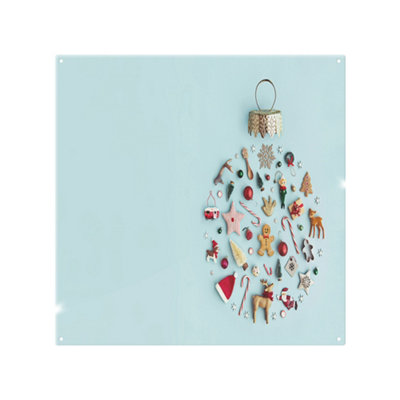 Benjamin Tate Design Christmas Objects Laid Out Dining Splash Back Designer Style