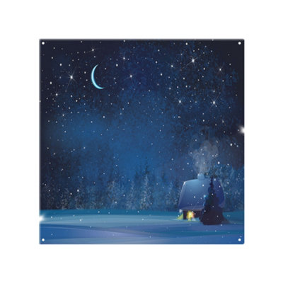 Benjamin Tate Design Night Winter Landscape Dining Splash Back Designer Style from B&Q