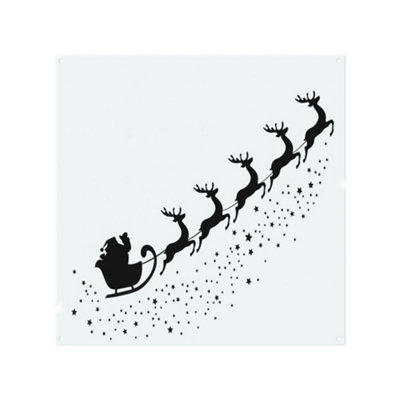 Benjamin Tate Design Santa Claus Flying Dining Splash Back Designer Style from B&Q