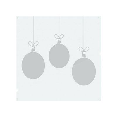 Benjamin Tate Design Three Hanging Christmas Baubles Dining Splash Back Designer Style from B&Q