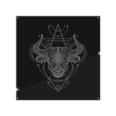 Benjamin Tate Design Zodiac Taurus Geometric Dining Splash Back Designer Style from B&Q