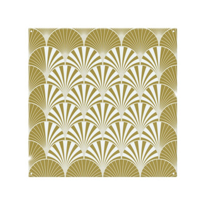 Benjamin Tate Design Golden Semi Circles Splash Back Designer Style from B&Q