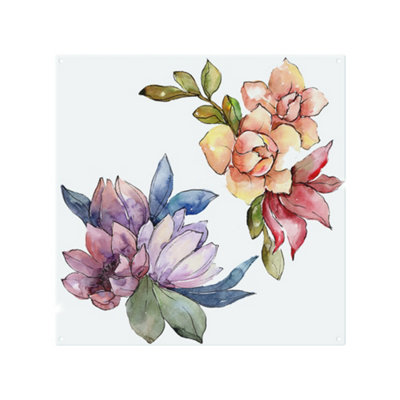 Benjamin Tate Design Rainbow Flowers Splash Back Designer Style