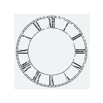 Benjamin Tate Design Roman Numeral Clock Splash Back Designer Style from B&Q