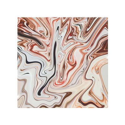 Benjamin Tate Design Pink Rippled Marble Splash Back Designer Style from B&Q