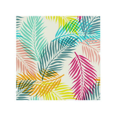 Benjamin Tate Design Multi Coloured Tropical Leaves Splash Back Designer Style from B&Q