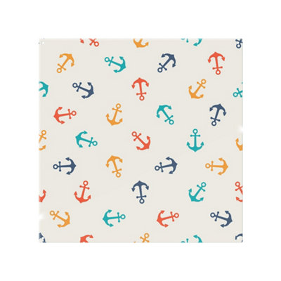 B&Q -  Multi Coloured Anchors Splash Back Designer Style