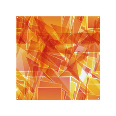 Benjamin Tate Design Orange Geometric Splash Back Designer Style