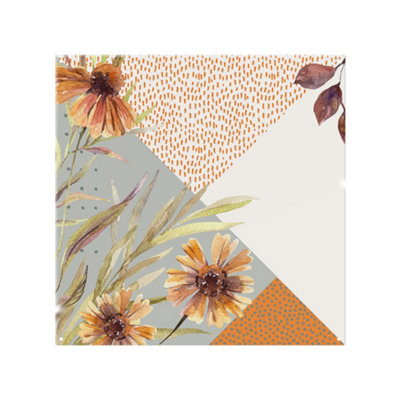 Benjamin Tate Design Autumn Geometric Shapes And Flowers Splash Back Designer Style