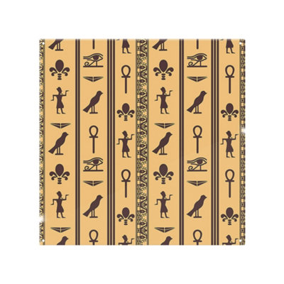 Benjamin Tate Design Eye Of Horus Pharaoh Flowers Pyramid Bird Ankh Splash Back Designer Style from B&Q