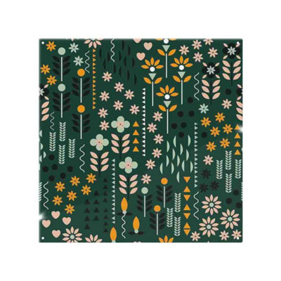 Benjamin Tate Design Selection Of Flowers Print Splash Back Designer Style from B&Q