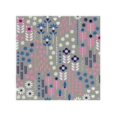 Benjamin Tate Design Selection Of Flowers In Pink Blue & White Splash Back Designer Style from B&Q