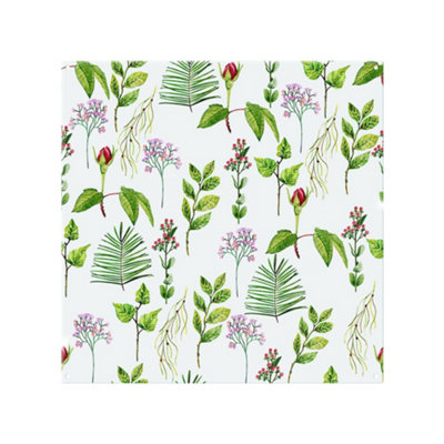 Benjamin Tate Design Selection Of Leaves & Flowers Splash Back Designer Style from B&Q