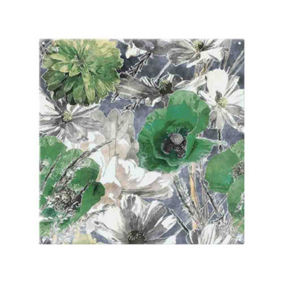 Benjamin Tate Design Green Flowers Splash Back Designer Style
