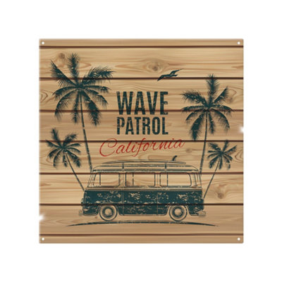 Benjamin Tate Design California Wave Patrol Splash Back Designer Style from B&Q