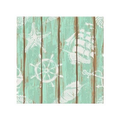 Benjamin Tate Design Nautical Elements On Wood Splash Back Designer Style from B&Q