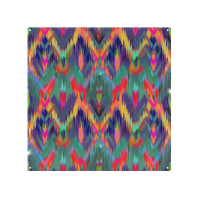 B&Q -  Abstract Ethnic Ikat Pattern Splash Back Designer Style